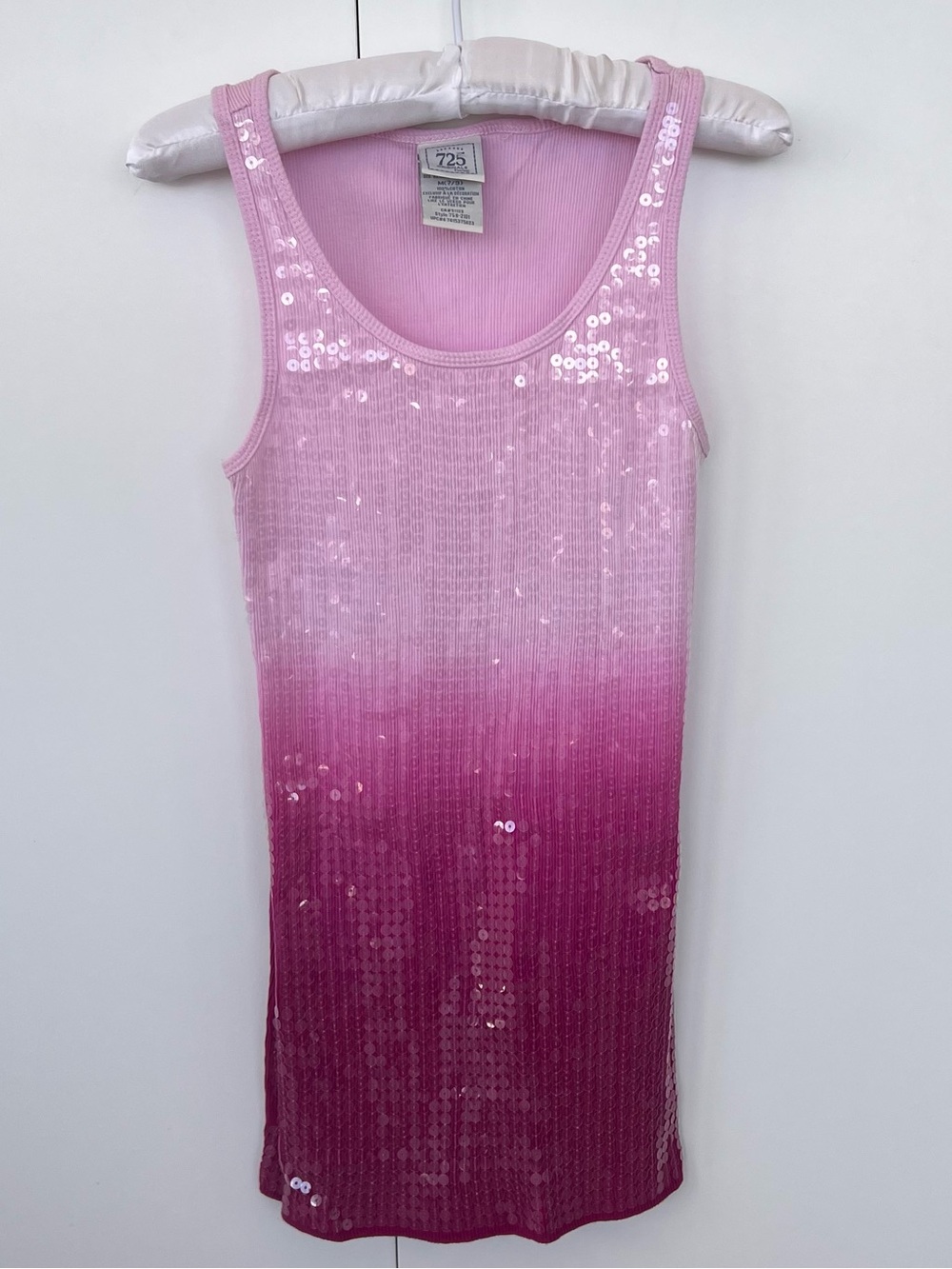 Sequin Ombre Pink Sleeveless Dress